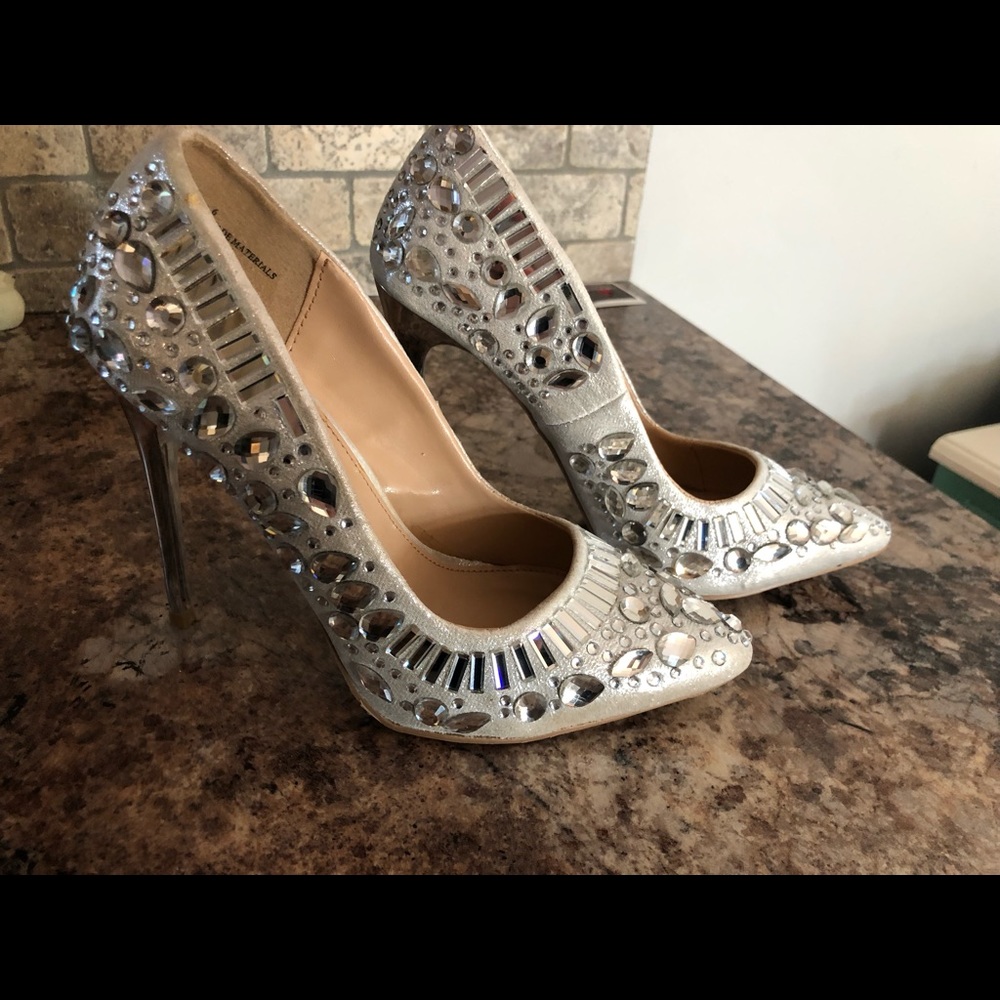 Silver Sparkle Heels